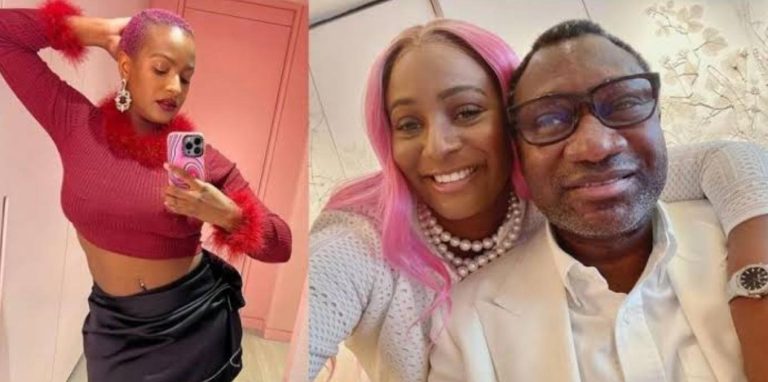 “So she is a stubborn girl” – Mixed reactions as Femi Otedola tells DJ Cuppy to stop disobeying her parents (Photos)