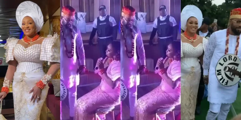 “Stay with your broke boyfriends” – Peggy Ovire advises ladies, as she ties the knot with Frederick Leonard (Video)