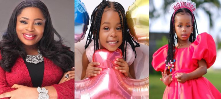 Gospel singer, Sinach shares beautiful photos of her daughter as she celebrates her third birthday