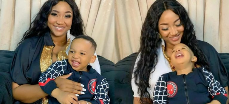 ‘Merry Christmas my darlings, with lots of laughter and love’ – Yul Edochie’s 2nd wife, Judy writes, shares Christmas photos of herself and their son
