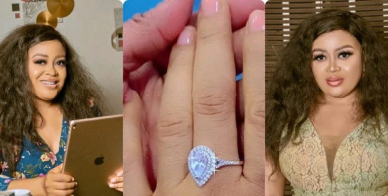 “It is what it is” – Actress Nkiru Sylvanus excited as she gets engaged at 37