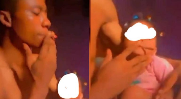 He must face the law – Police PRO reacts to viral video of man giving a baby marijuana to smoke
