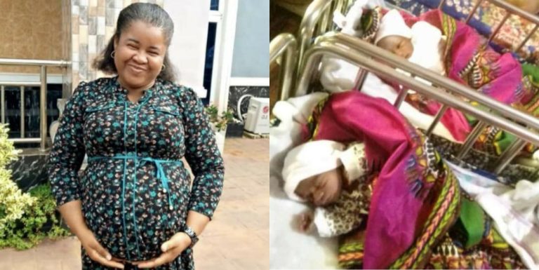 “After 20 years, God is the greatest” – Family members celebrate as Nigerian woman gives birth to twins after 20 years of waiting