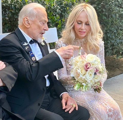Second-ever man to walk on the moon Buzz Adrin, 93, marries longtime love, 63-year-old Anca Faur