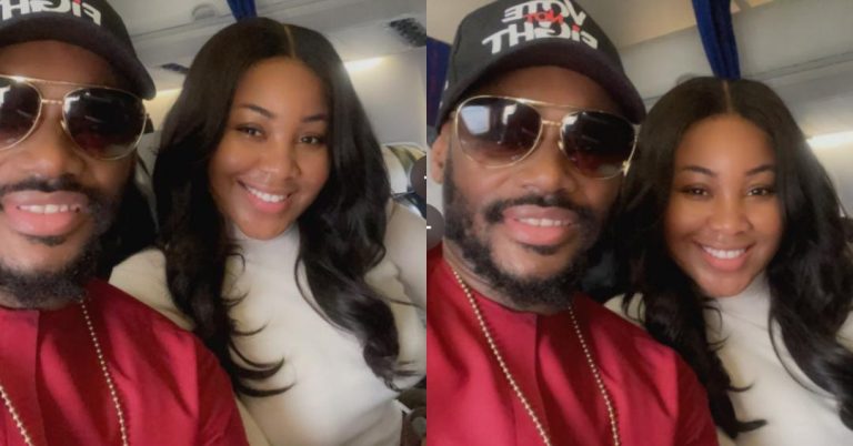 “Look who’s my seat mate” – Erica rejoices as she meets Tuface Idibia on a flight