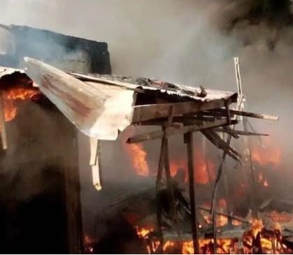80-year-old woman burnt to death as fire razes 50 houses in Benue community