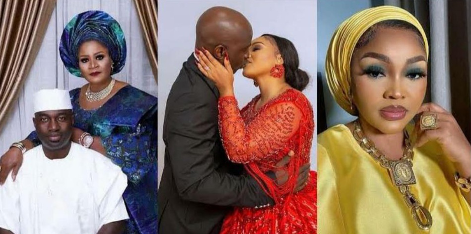 “The real owner” – Fans hail Mercy Aigbe’s senior wife, Funsho Adeoti as she storms Nigeria
