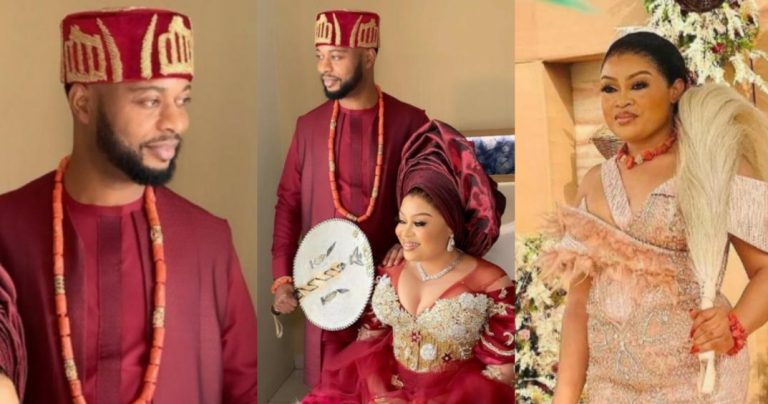 ‘He’s so handsome, I’m  happy for her’ – Nigerian ladies drool over Nkiru Sylvanus’ husband as she unveils his face