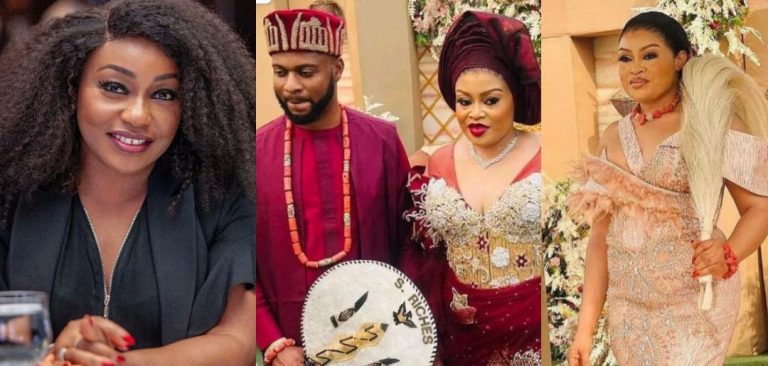 “May God guide and guard your union” – Rita Dominic prays for Nkiru Sylvanus over her marriage