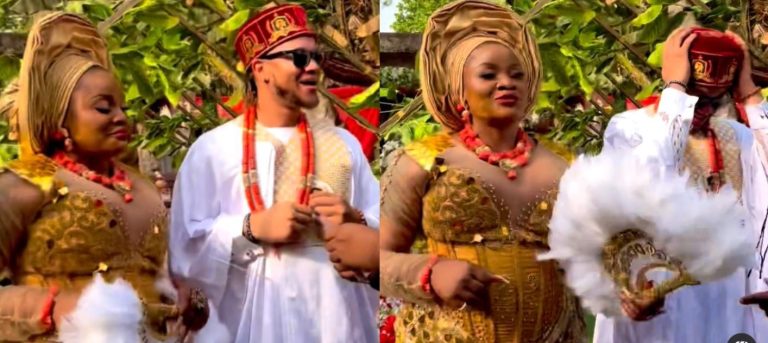 “God said he will do it and he did it” – Uche Ogbodo celebrates as she finally ties the knot with her younger lover, Bobby Marris (Video)