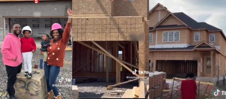 “Property number 5, that’s our building together” – Nigerian couple show off new house they built in Canada, video melts hearts