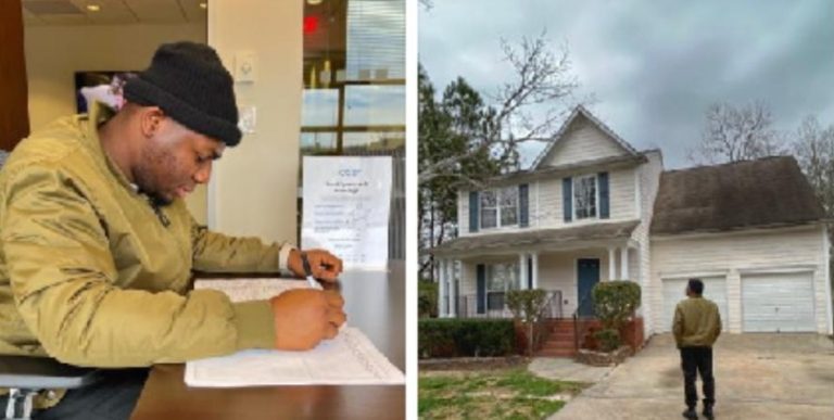 Nigerian man celebrates as he becomes a “homeowner” one year after arriving America