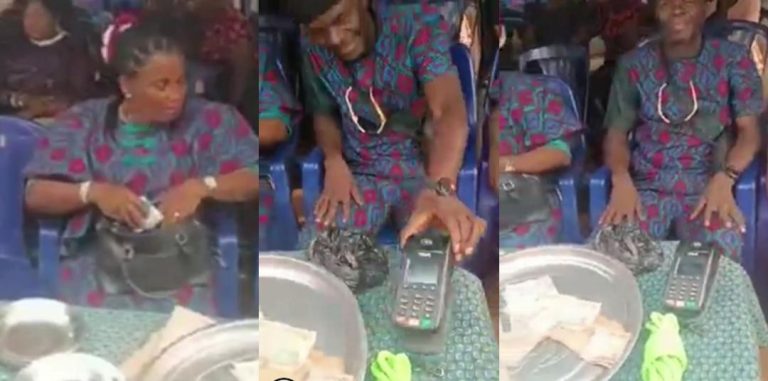 Digital burial: Family provides POS for transactions as they refuse to accept old notes from sympathisers (video)