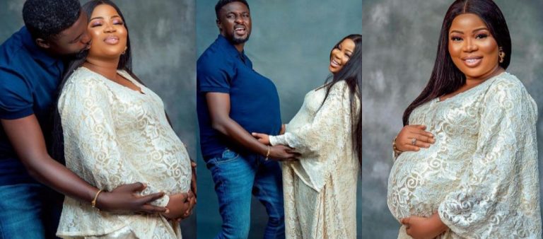 “God is never late, his plans are always bigger and better” – Adeniyi Johnson says as he shares beautiful photos from wife’s maternity shoot (Photos)