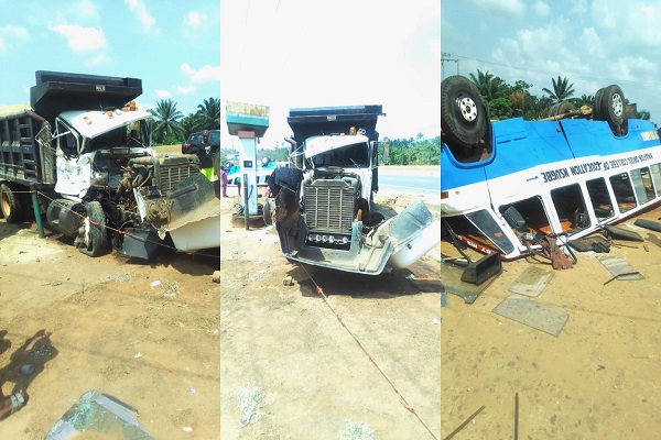 42 injured in accident involving a truck and a school bus in Anambra