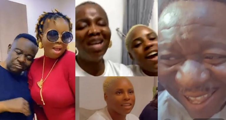 “Jasmine is my lovely daughter” – Mr Ibu’s wife says after reconciling with husband, family all smiles as they reunite (Videos)