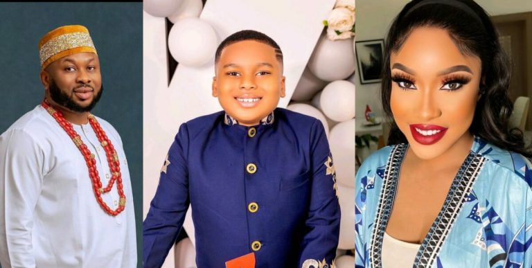 “Whenever I count my blessings, I count you” – Olakunle Churchill celebrates son with Tonto Dikeh as he turns 8