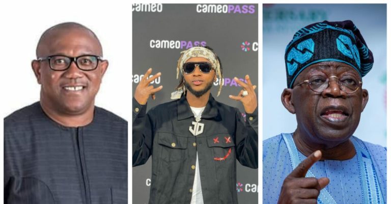 Yung6ix reveals his plan if Bola Tinubu or Peter Obi emerge as winner in the presidential election