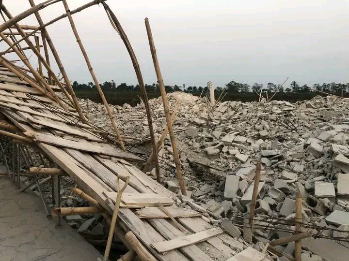 Three feared dead as two-storey building collapses in Rivers state