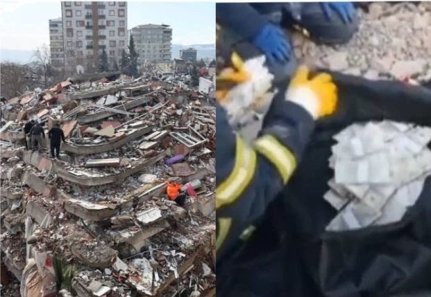 Rescue teams find $2 Million cash belonging to one of the Earthquake victims in Turkey
