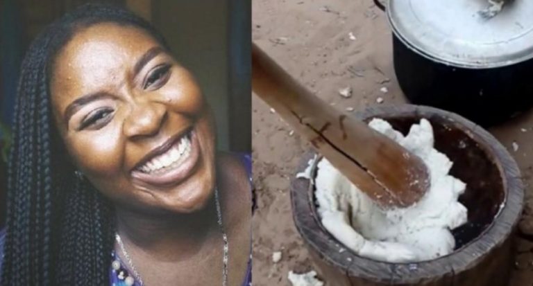 Heartbroken lady narrates how she stressed herself to pound yam during first visit to a man’s house, only to later find out he has a fiancee