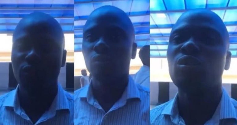 Religious man storms airport to travel to US without international passport, reveals he have faith (Watch video)