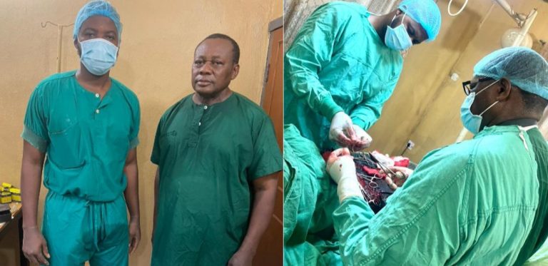 Nigerian father-son doctors perform surgery together