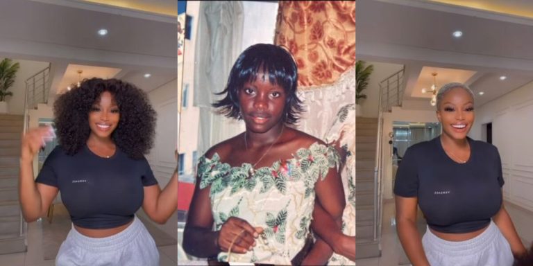 “Thank God for glow up” – BBNaija star Eriata Ese writes as she shares before and now photo