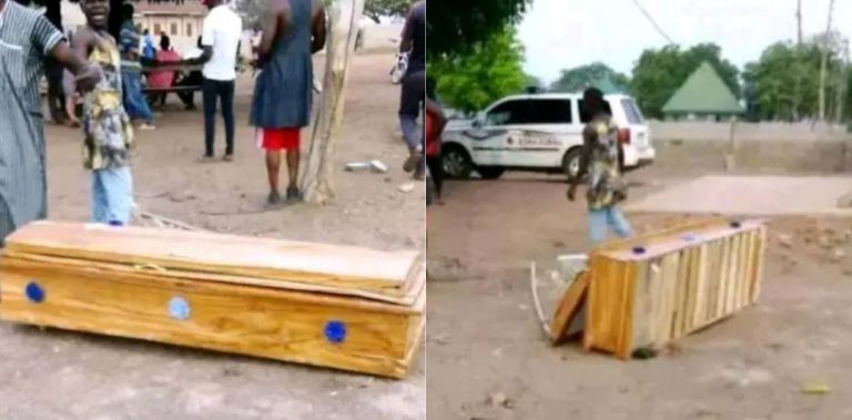 Benue family reportedly rejects coffin brought by their son-in-law for burial of his mother-in-law, says “it’s not beautiful”
