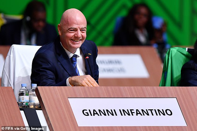 Gianni Infantino is re-elected as FIFA president for the third time – having run unopposed