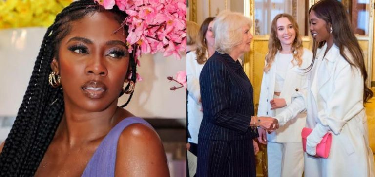 “A man’s gift maketh room for him, and brings him before great men” – Tiwa Savage writes as she storms Buckingham Palace, meets with Queen Consort, Camilla (Photos)