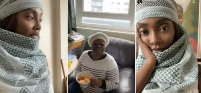 “You can help other people by giving…” – Tiwa Savage tells mum to give out unused clothes and shoes, she refuses (Video)