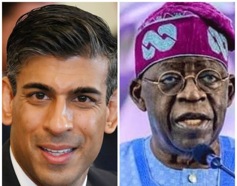 UK Prime Minister, Rishi Sunak congratulates Tinubu following his emergence as President-elect of Nigeria