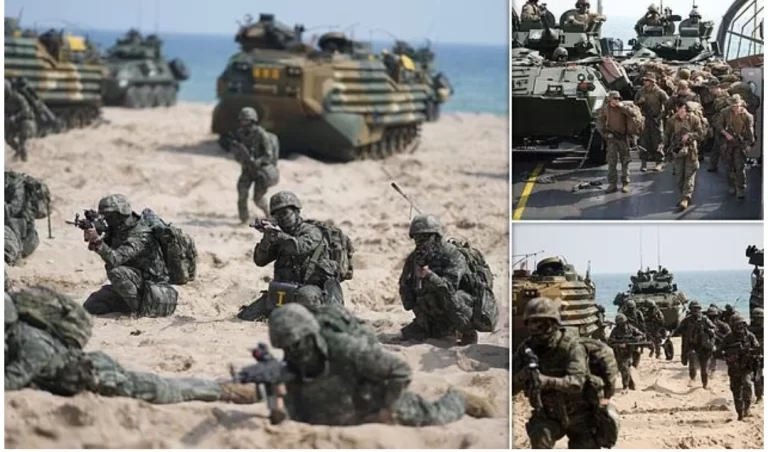 See Thousands of US and South Korean troops practice amphibious invasion of North Korea as tensions rise (photos)