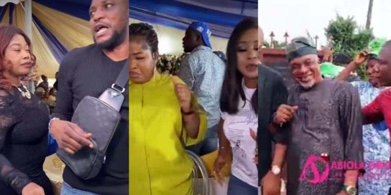 Yoruba Nollywood stars storm MC Oluomo’s grand birthday party (Video)