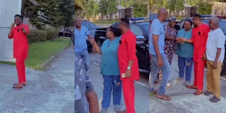 “Who will buy me a land in Banana Island” – Zubby Michael pleads as he storms Banana Island (Video)
