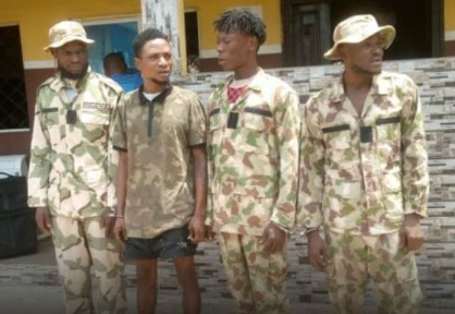 Her in-law informed us she had money in her house- suspected armed robbers in military uniform who robbed a woman of over N400,000 confess