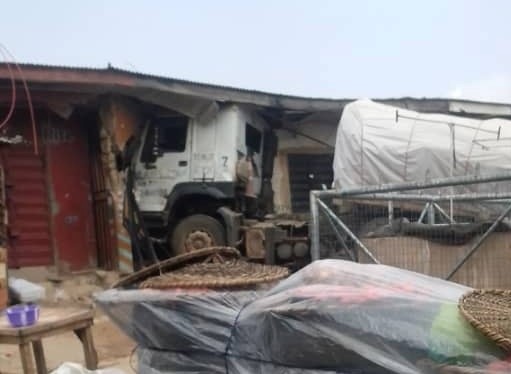 Three killed, two injured as cement-laden truck rams into shop in Ogun