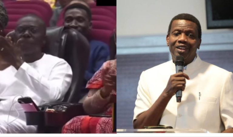 Drama as Sanwo Olu storms RCCG’s holy ghost service ahead of elections