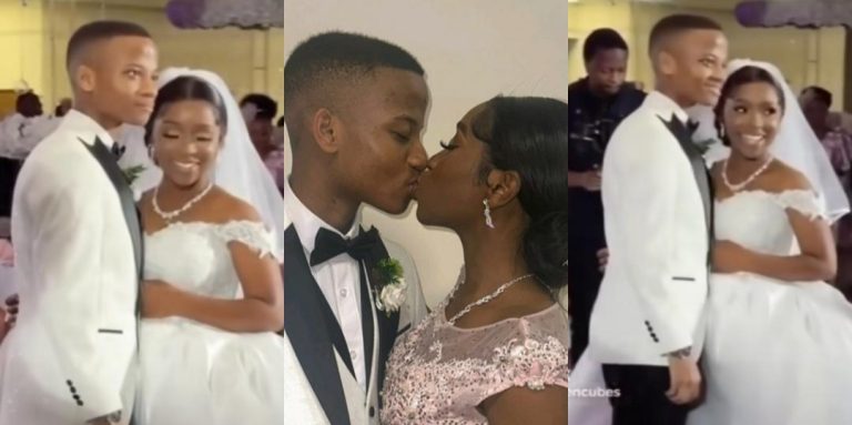 Trending video of 21 year old couple at their wedding (Watch)