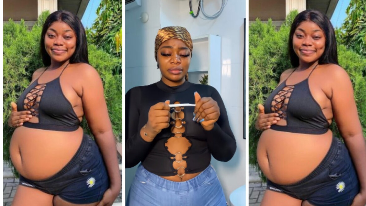 Fans react as Ashmusy shows off her baby bump
