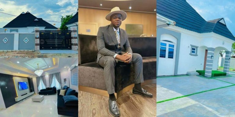 “Special gift to dad and mum for bringing me into this world” – Skitmaker Cute Abiola says as he splashes millions on a lavish new house for his parents (Photos)