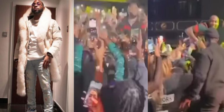 Singer Davido jumps into the crowd as he marks his first performance in New York City (Video)