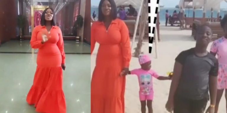 “I am never going out with my kids again” – Mercy Johnson vows, cries out about motherhood