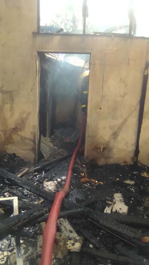 Fire outbreak at Queens College in Lagos
