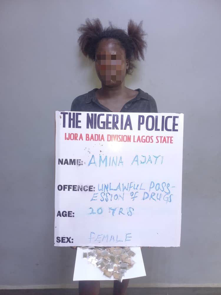 Police arrest 20-year-old woman with 103 wraps of ‘colorado’ in Lagos