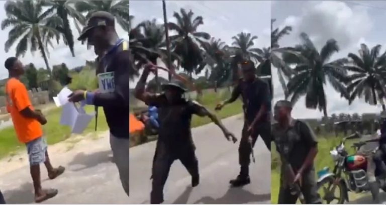 Police officers brutally assault young man, threaten his life over N100 bribe (Video)