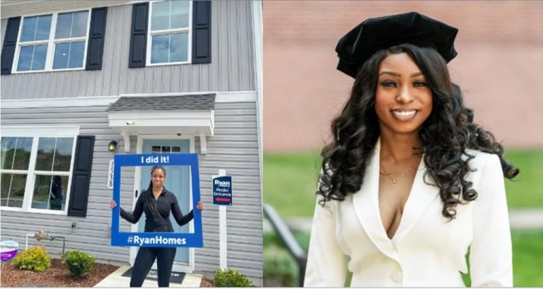 “Doctor and homeowner at 26. My God is so good” – Lady brags as she buys her first house in the United States