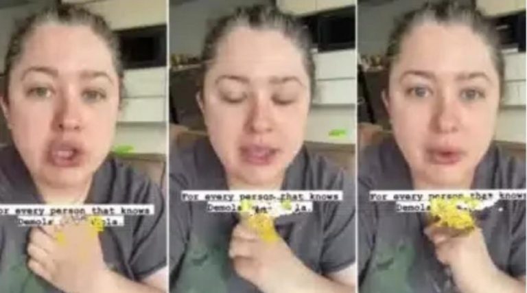 Irish lady calls out Nigerian ex-boyfriend after catching him in bed with another girl in her house (Video)