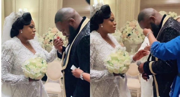 “This guy has great love. May the marriage give him peace and blessings” – Reactions as guests gather to console a crying groom (Video)